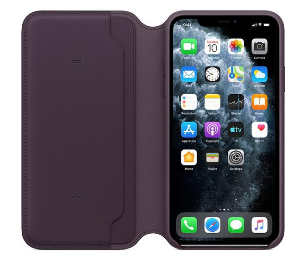 Apple Leather Folio do iPhone 11 Pro Max Aubergine - 514655 - zdjęcie 3